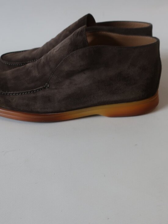 Mens Loro Piana Brown Suede Pull-On Open Walk Ankle Boots 40 US/7.5